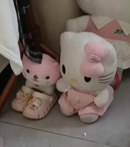 李小铁把拖鞋给小咪穿上了
过完春节，李小铁和爸爸妈妈去了在新密的姥姥家，三岁的李