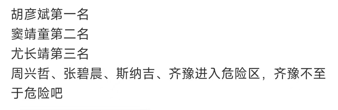 齐豫歌手危险区张碧晨歌手危险区完全没想到
