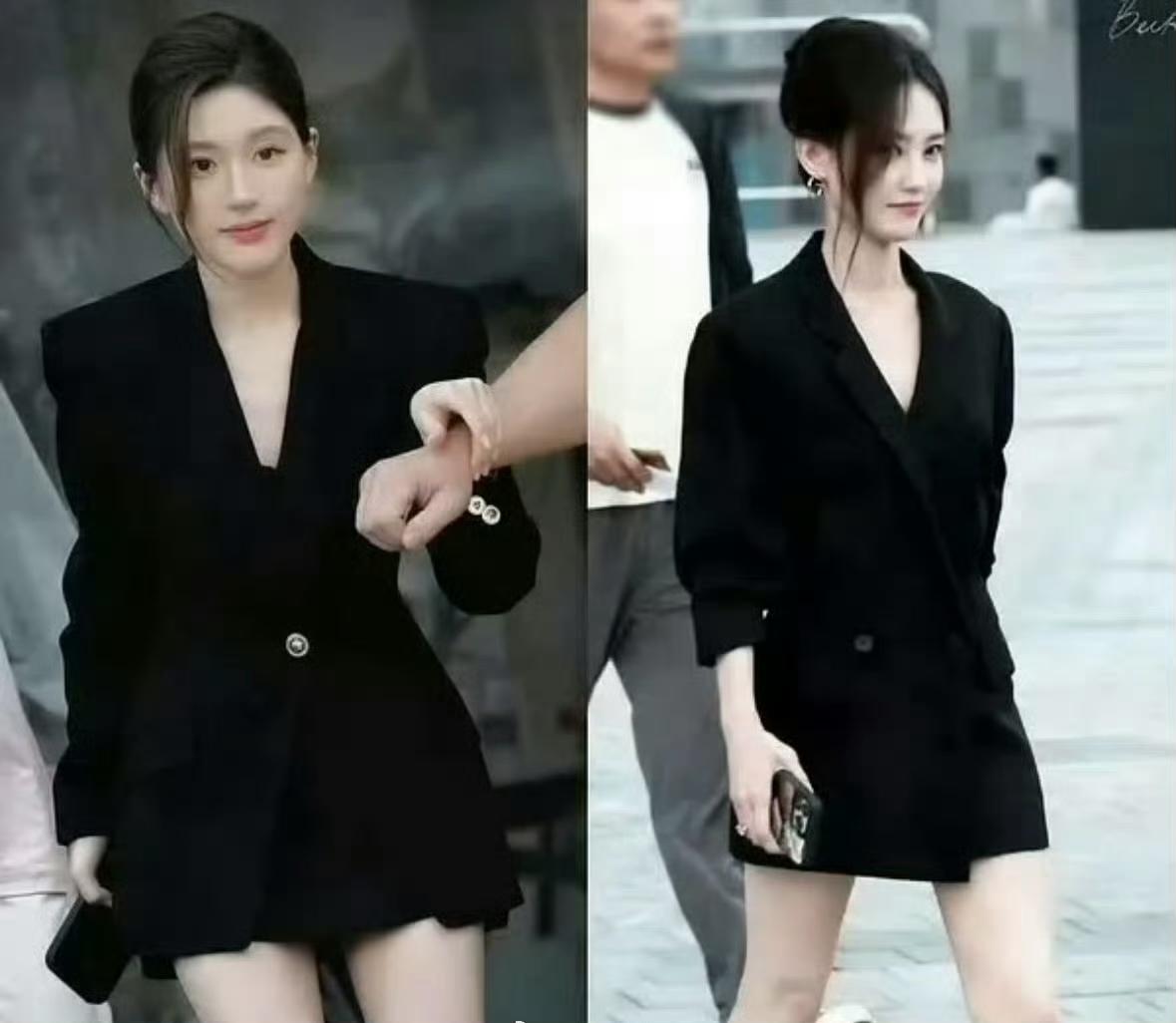 近日网友们通过两部剧的造型对比，发现俩人剧中的穿搭造型重合度很高，被网友们怀疑李