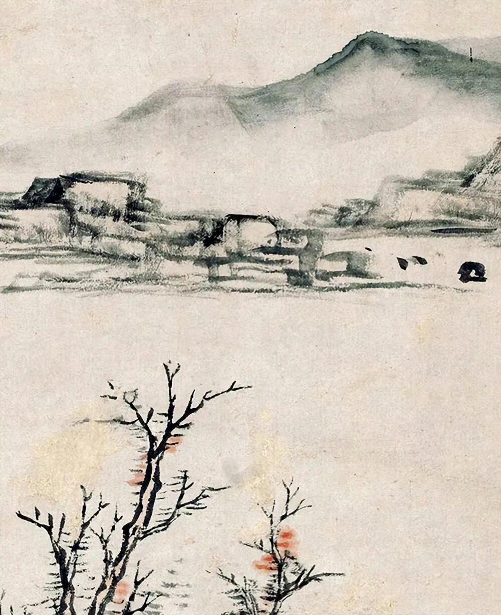 董邦达《秋山雅居》：墨色里的秋日闲趣 🍂
 
董邦达笔下的秋山，是裹着暖意的。