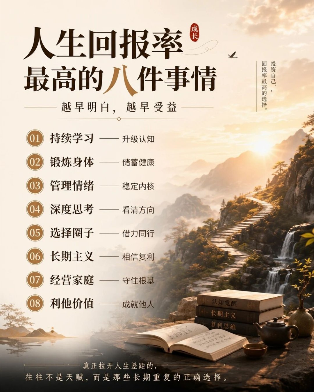 人生回报率最高的八件事情: 