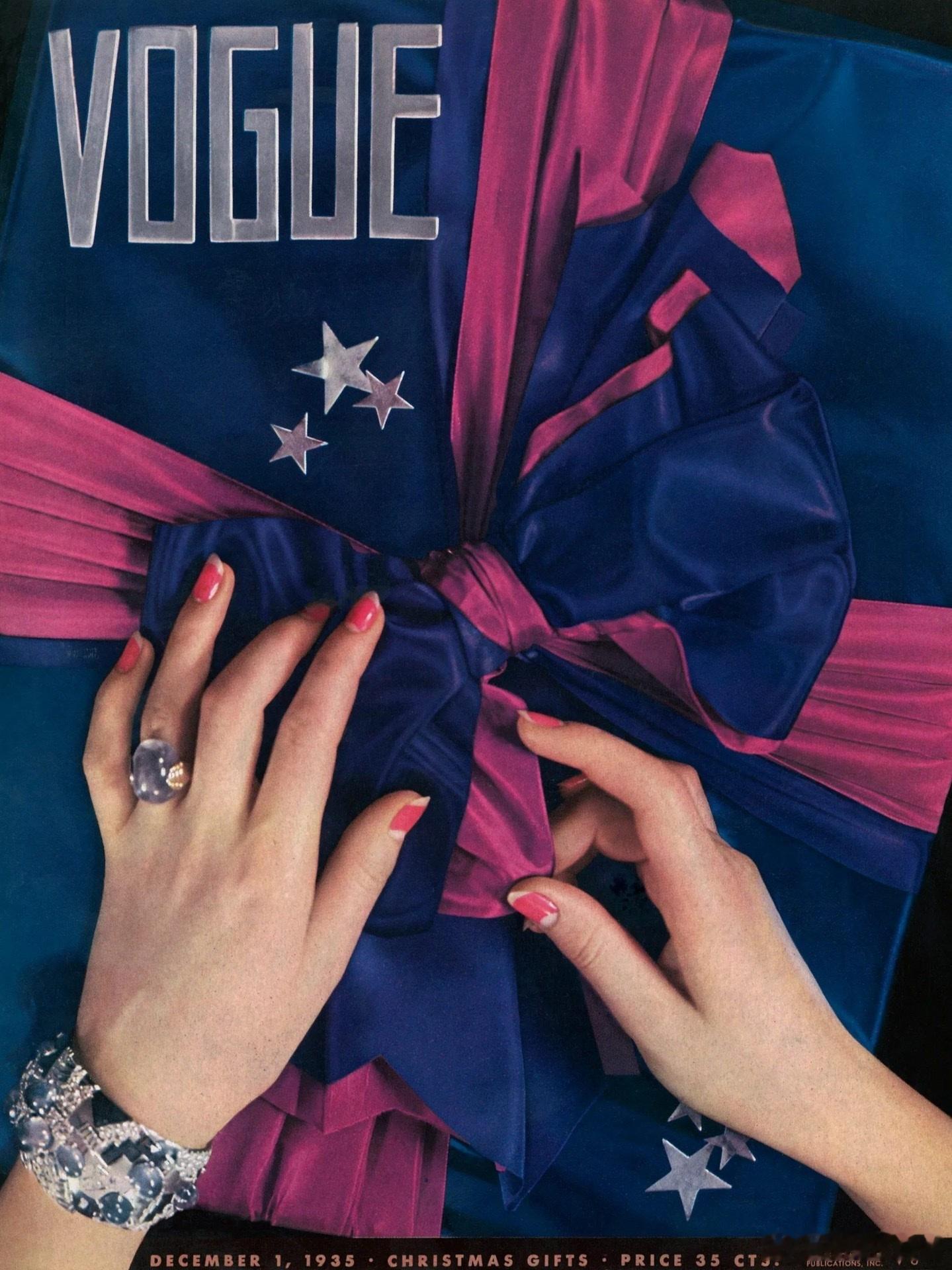 古早时尚杂志的圣诞节 封面 