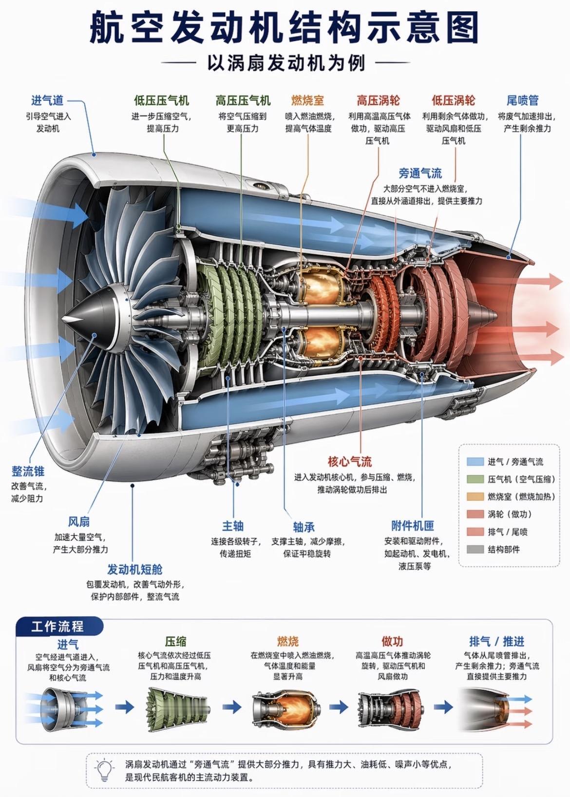 航空发动机内部图解