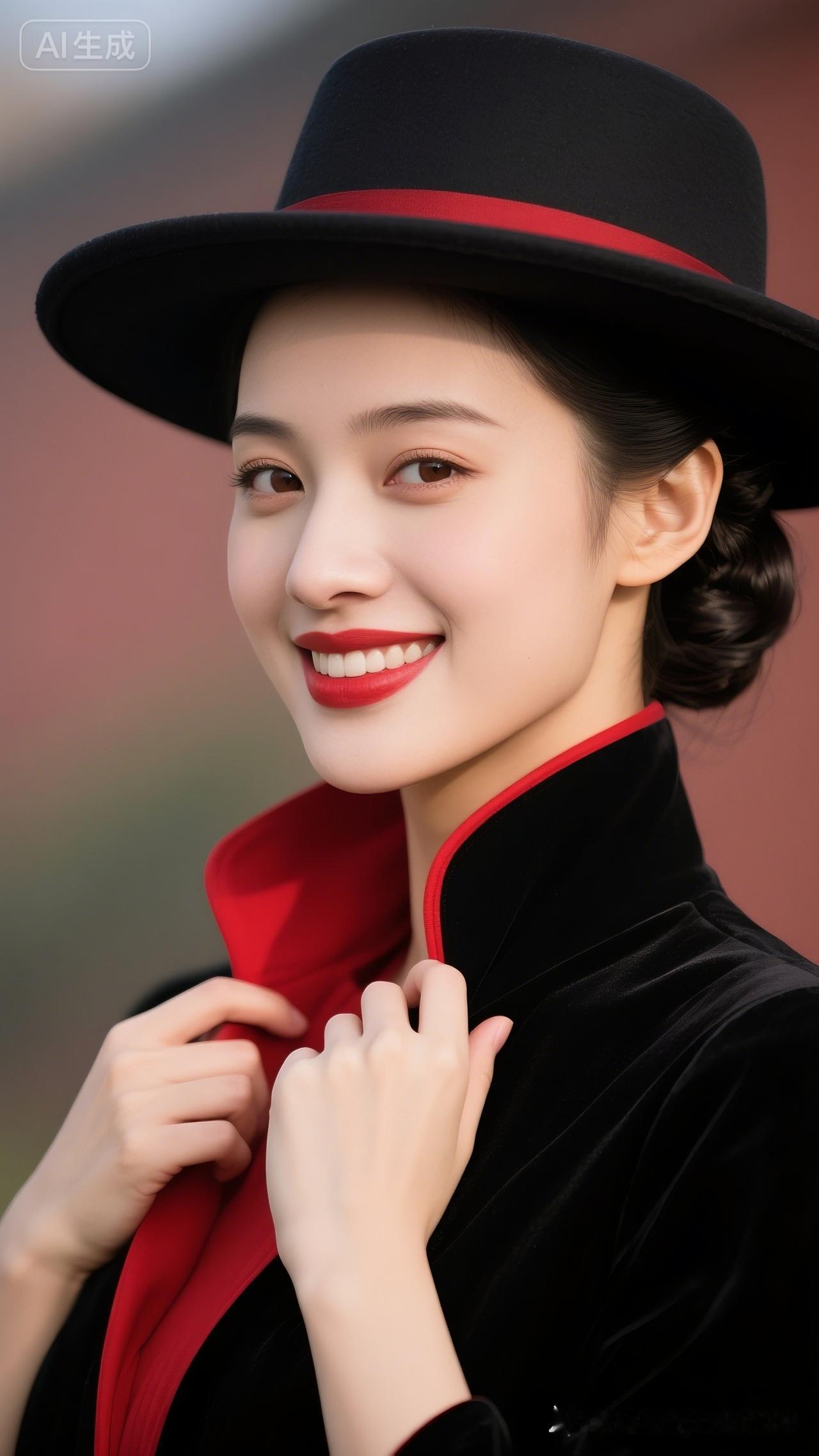 复古红黑搭配，优雅气质满满！