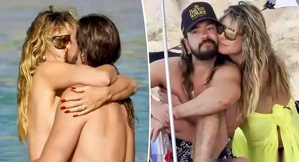 52岁的海蒂·克鲁姆，又把外网给“炸”了。
圣巴特岛的阳光滚烫，她直接解开比基尼