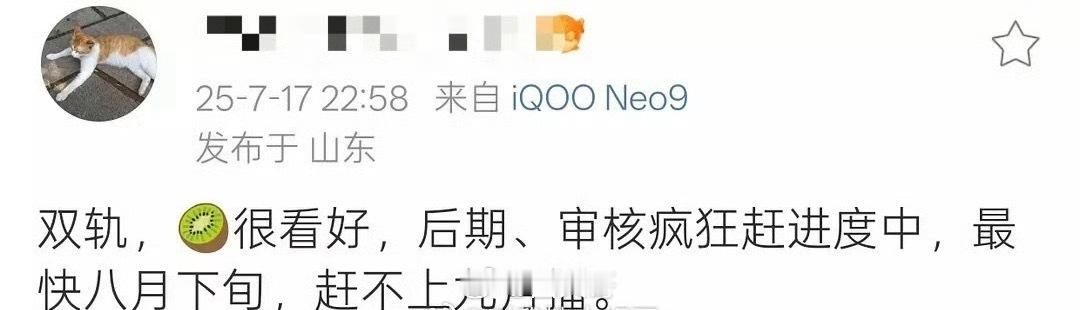 虞书欣双轨最快八月下旬播虞书欣这抬剧能力绝了吧！电视剧《双轨》最快八月下旬就能播