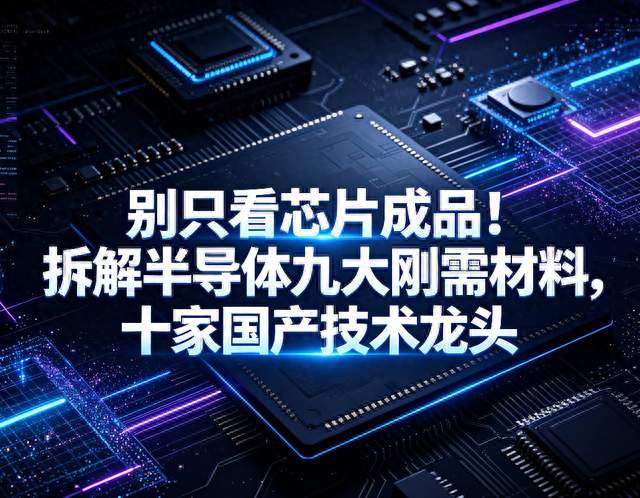 别只看芯片成品！拆解半导体九大刚需材料，十家国产技术龙头