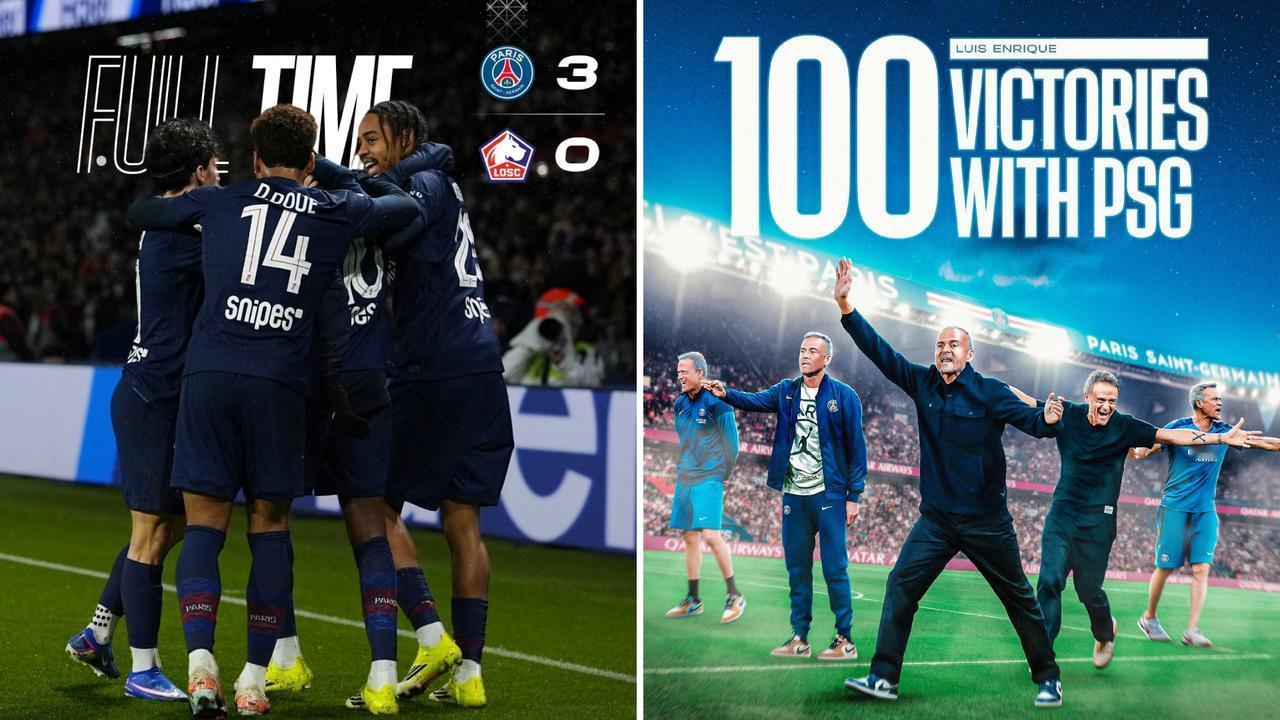 法甲：巴黎圣日耳曼主场3-0大胜里尔，先赛2分领跑。
登贝莱双响，维蒂尼亚、杜埃