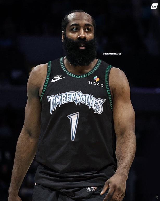 哈登因左小腿挫伤，能否出战明天对阵灰熊的比赛存疑。