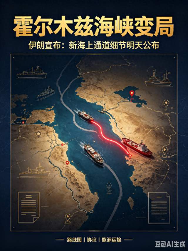 霍尔木兹海峡或将开辟新海上通道，路线图和协议细节明天公布伊朗