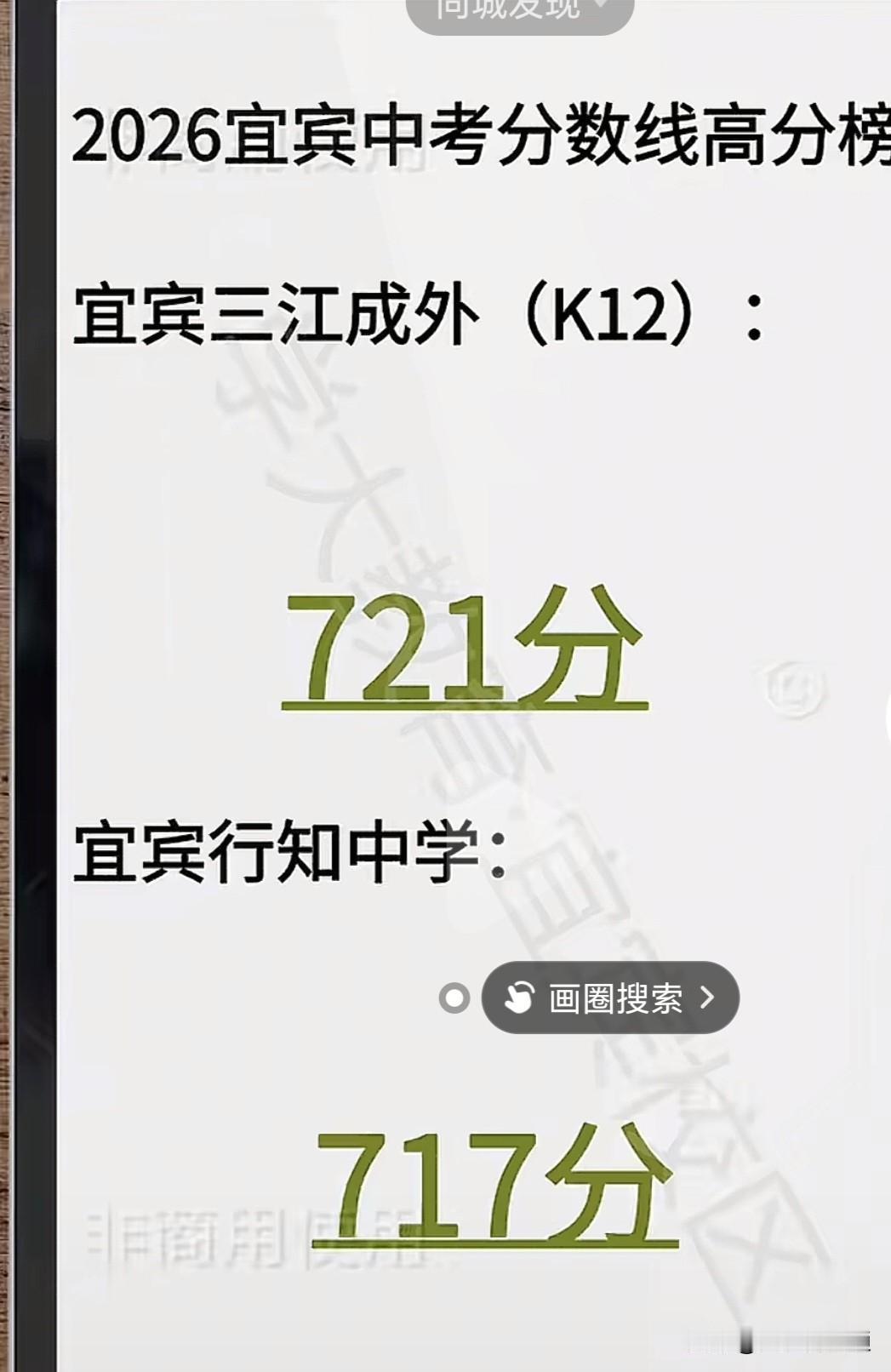 宜宾中考750分总分，目前已知最高721这个成绩咋样，三江成外！就是大家说的三江