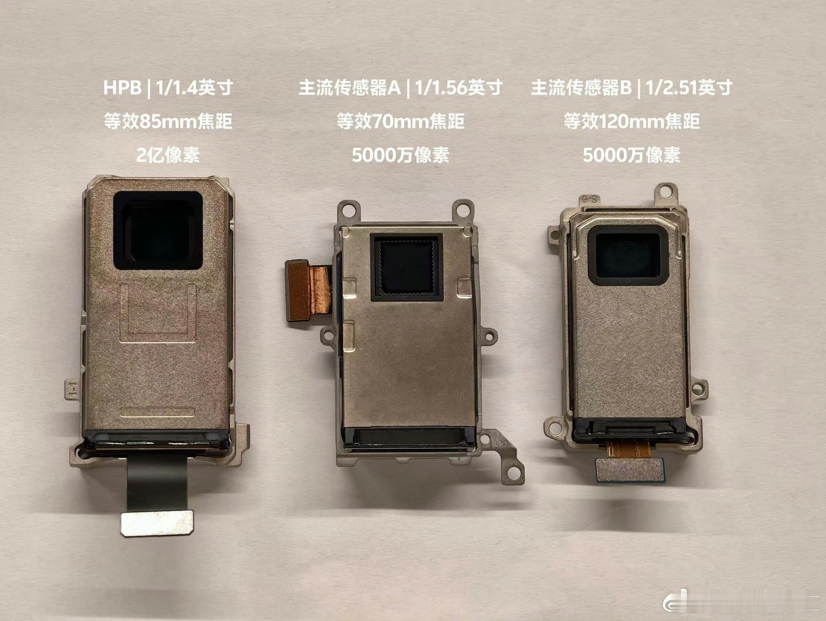 昨天还有小伙伴吐槽vivo X300这颗HPB主摄太小，今天再来看看，长焦也是H