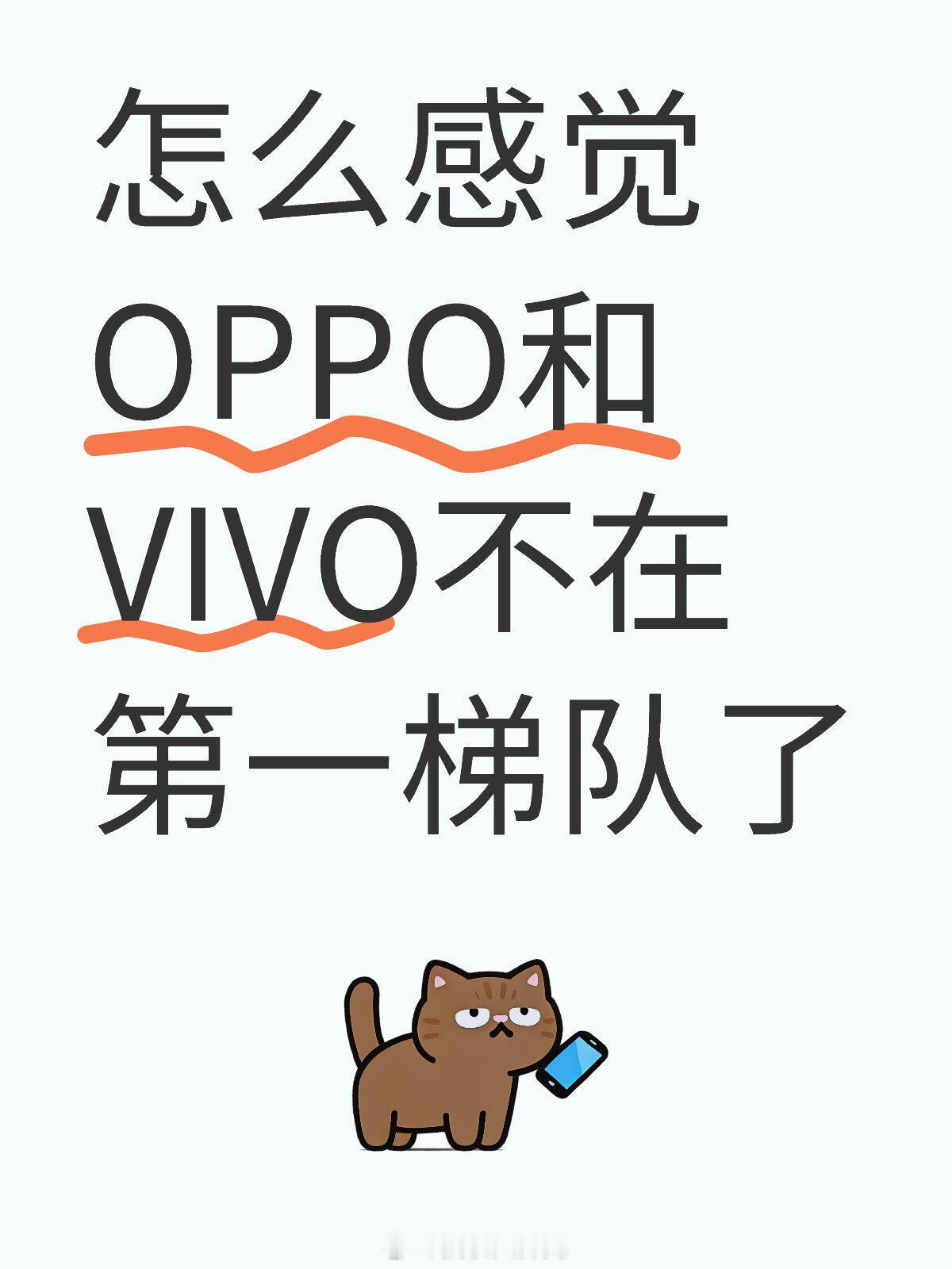网友问为什么感觉OPPO和vivo不在第一梯队了？[doge][doge] ​​