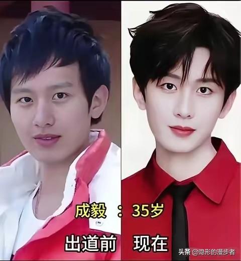 9位男星出道前后对比，谁的蜕变最惊艳？
这组对比照太直观了！成毅、林俊杰、薛之谦