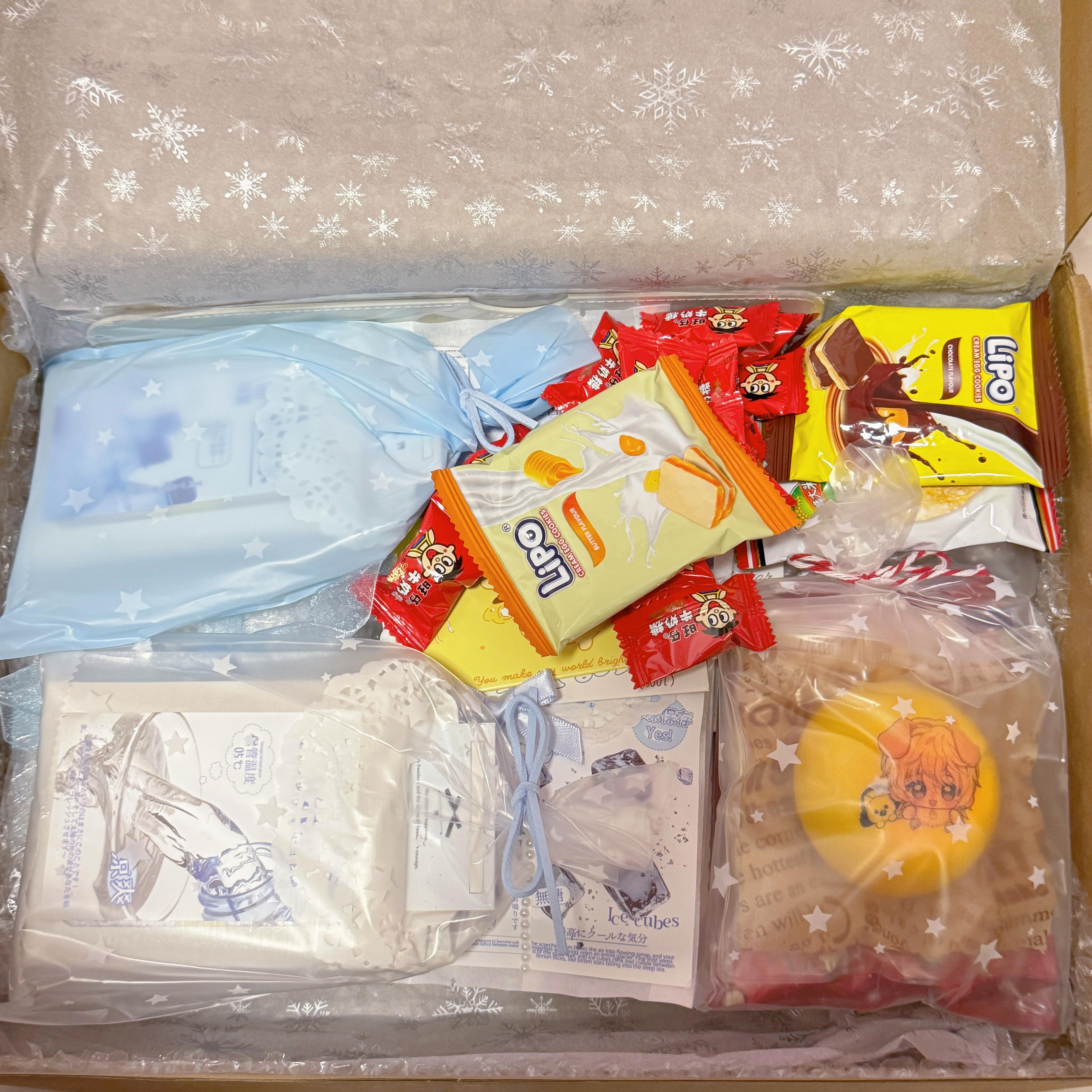 收到了小洛的漂亮物料！那个盒子真的很大，跟我买的包装袋一样大了都一打开就是满满的