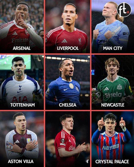 这是欧足联历史上第一次有9支来自同一国家的球队晋级各自欧洲赛事的16强：🏴󠁧