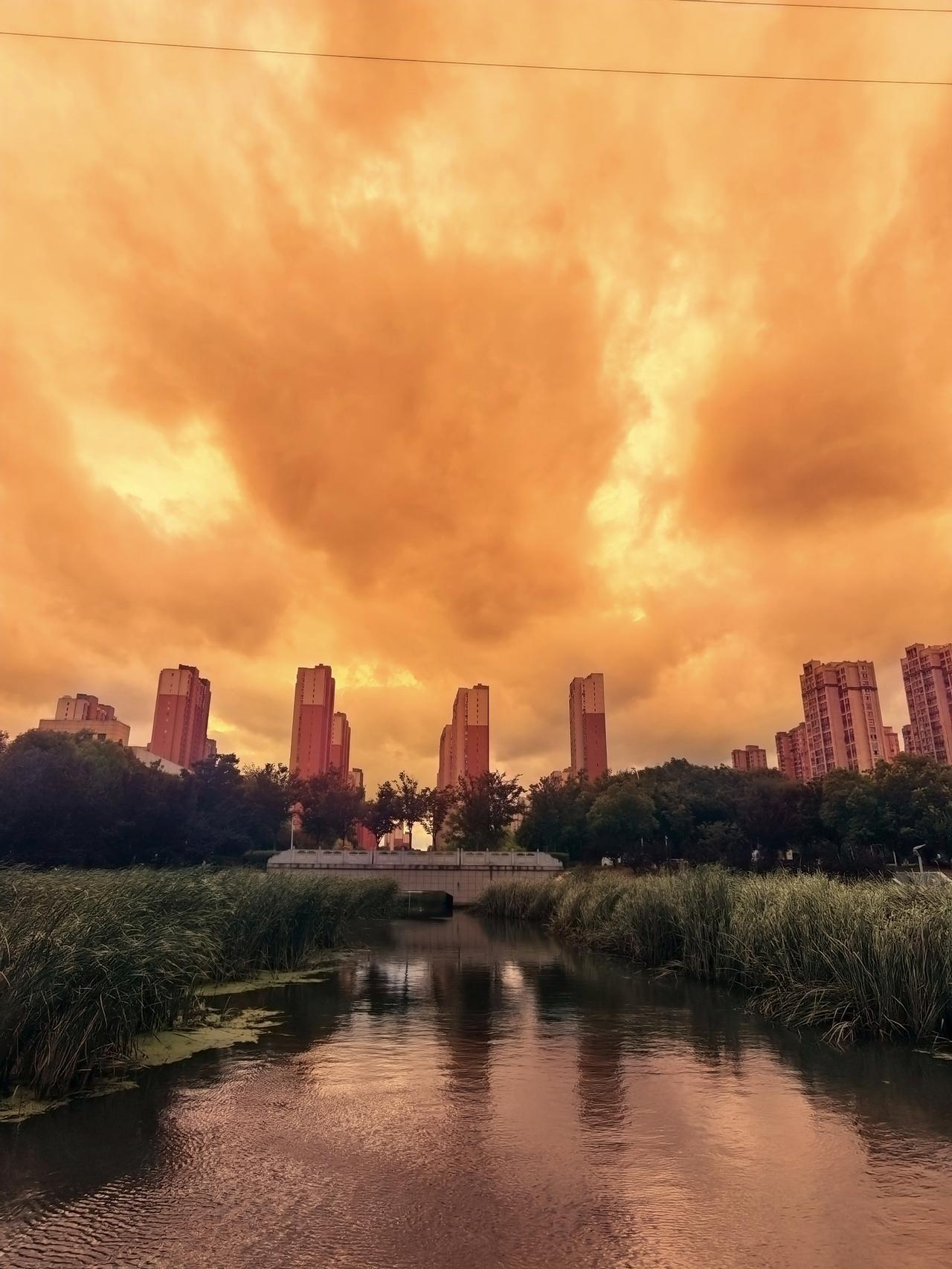 雨后的天空，就像一场华丽演出后的谢幕，有着别样的韵味。
记得有次午后，先是闷热异
