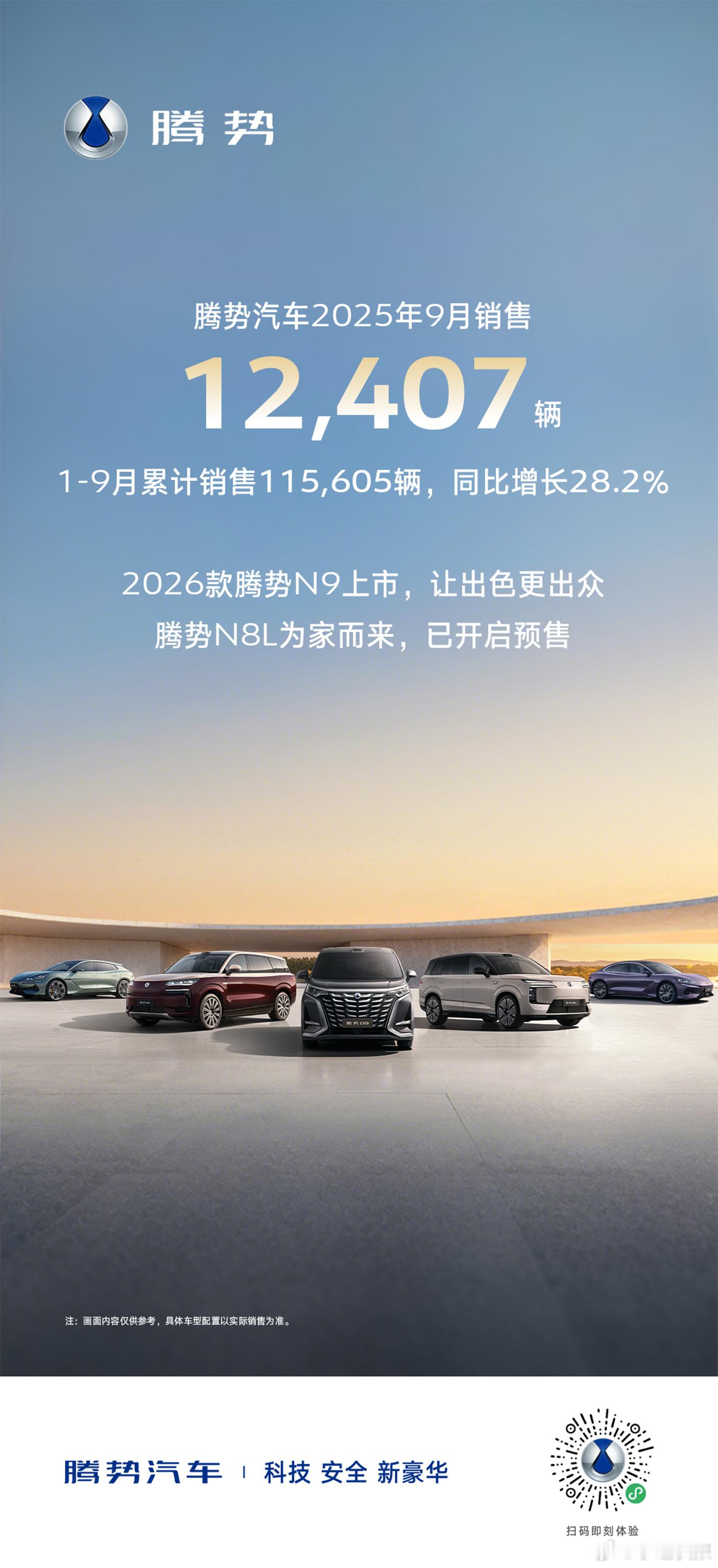 [并不简单]腾势汽车2025年9月销售12407辆！腾势D9销售8944辆，稳居