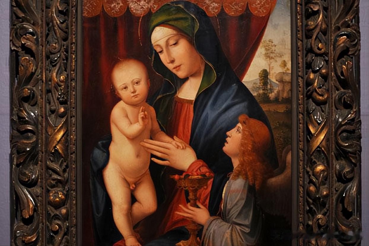 西方博物馆收藏的伪造文物
【资料：天使c魔鬼】 
拉斐尔《圣母子与天使》。 
1