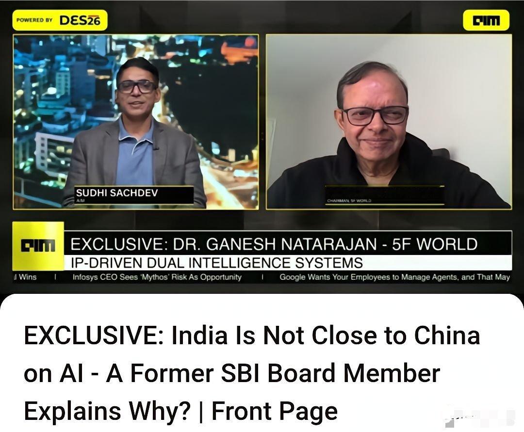 印度网友：印度是超级大国，可以与美国并驾齐驱，在人工智能领域遥遥领先于中国。 