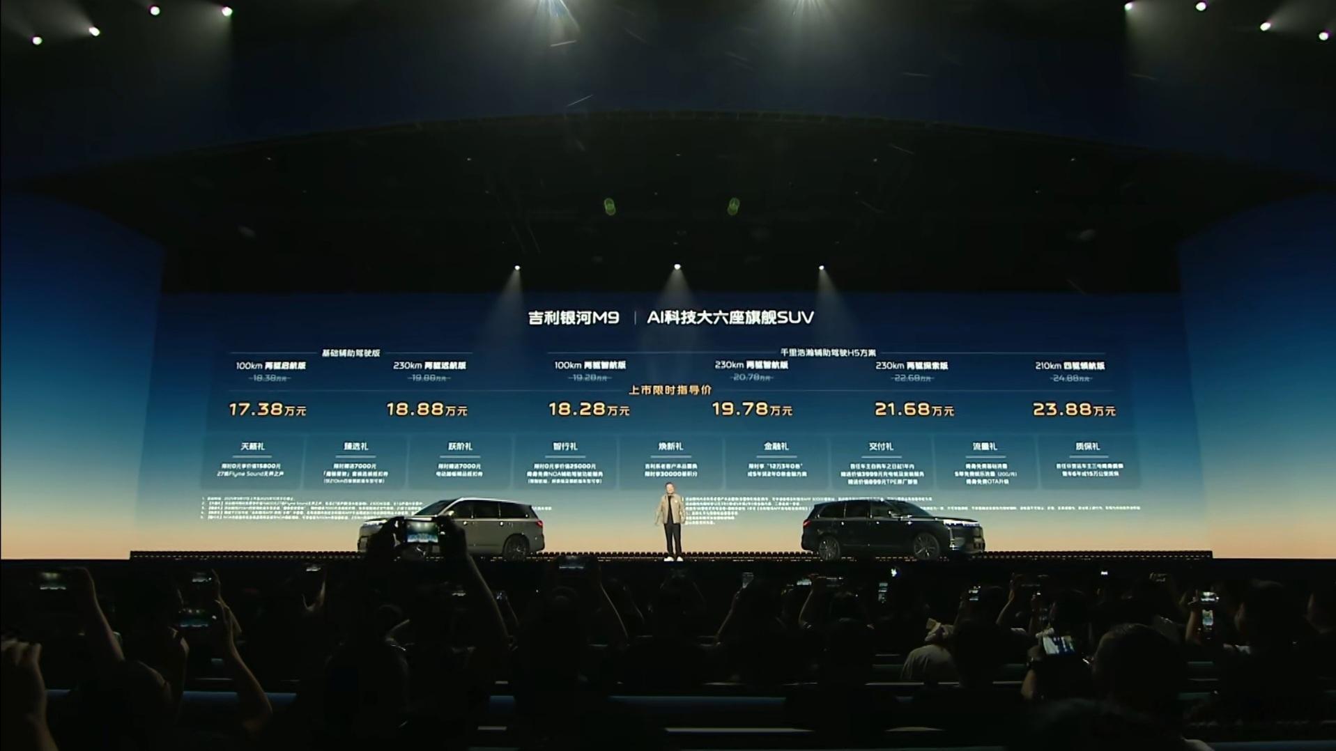 吉利银河M9正式上市，起步价17.38万，相比预售直降2万大家感觉怎么样？ ​​