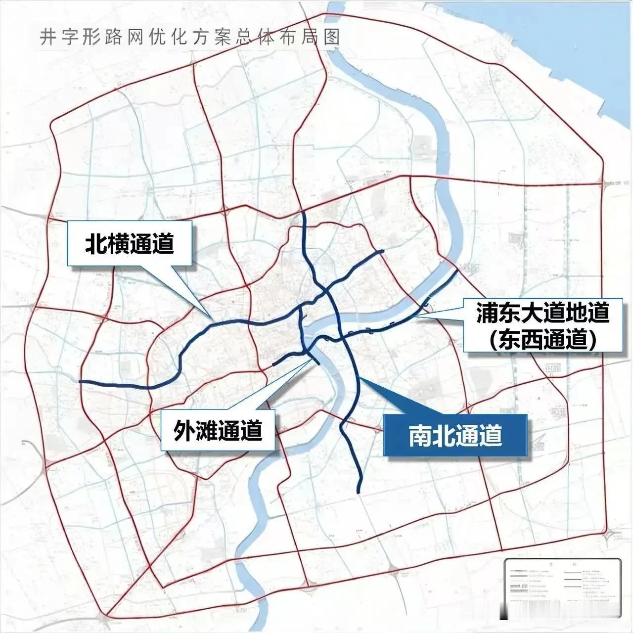 上海市区“井”字形通道