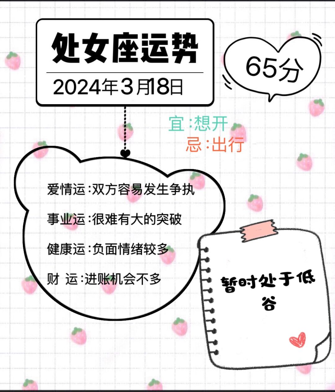 处女座2024年3月28日运势（往后翻有周运势）