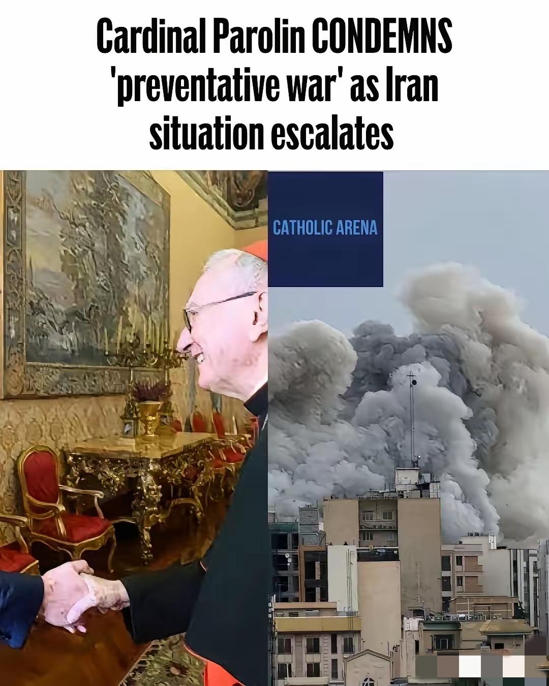 突发新闻！梵蒂冈重磅发声，帕罗林枢机主教就伊朗冲突直言警告，一句话戳破全球最危险