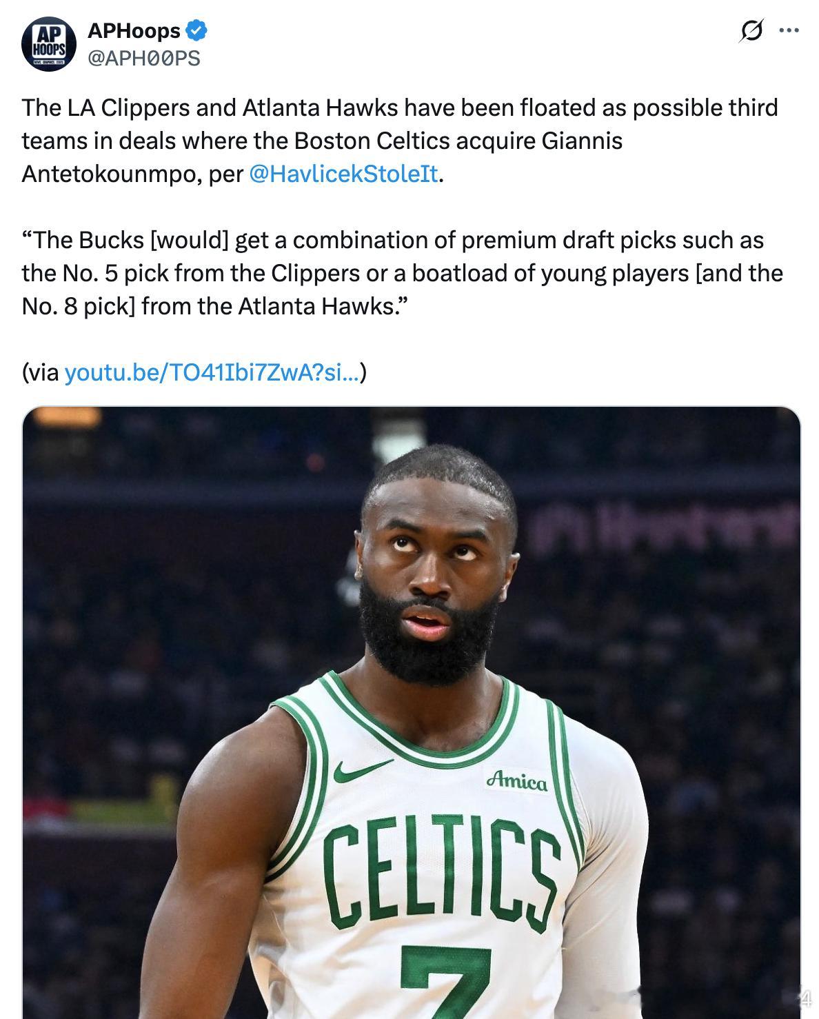据《Havlicek Stole the Pod》表示，洛杉矶快船和亚特兰大老鹰