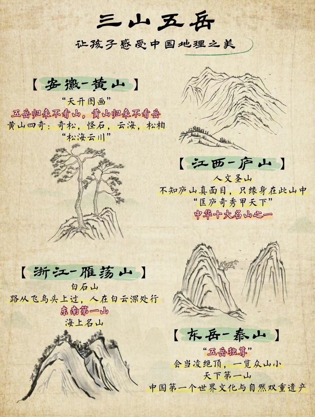 三山五岳