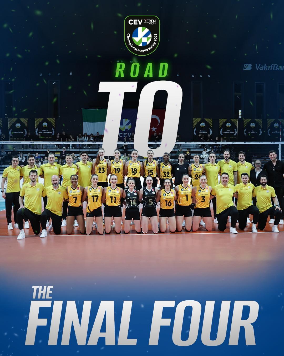 瓦基弗银行拿到欧冠最后一个名额

2025-2026女排欧冠四分之一决赛次回合，