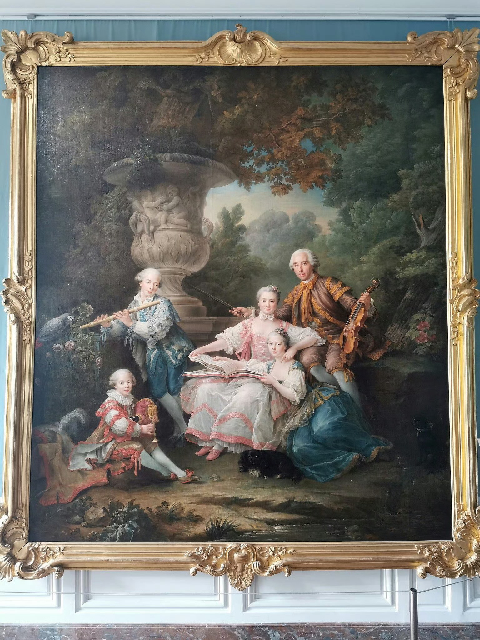 François Hubert Drouais画，索尔歇侯爵一家（1756）藏凡