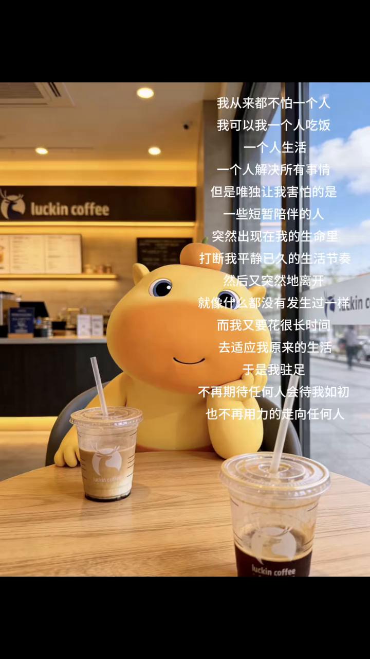 我从来都不怕一个人，我可以我一个人吃饭，一个人生活，一个人解决所有事情。但是唯独
