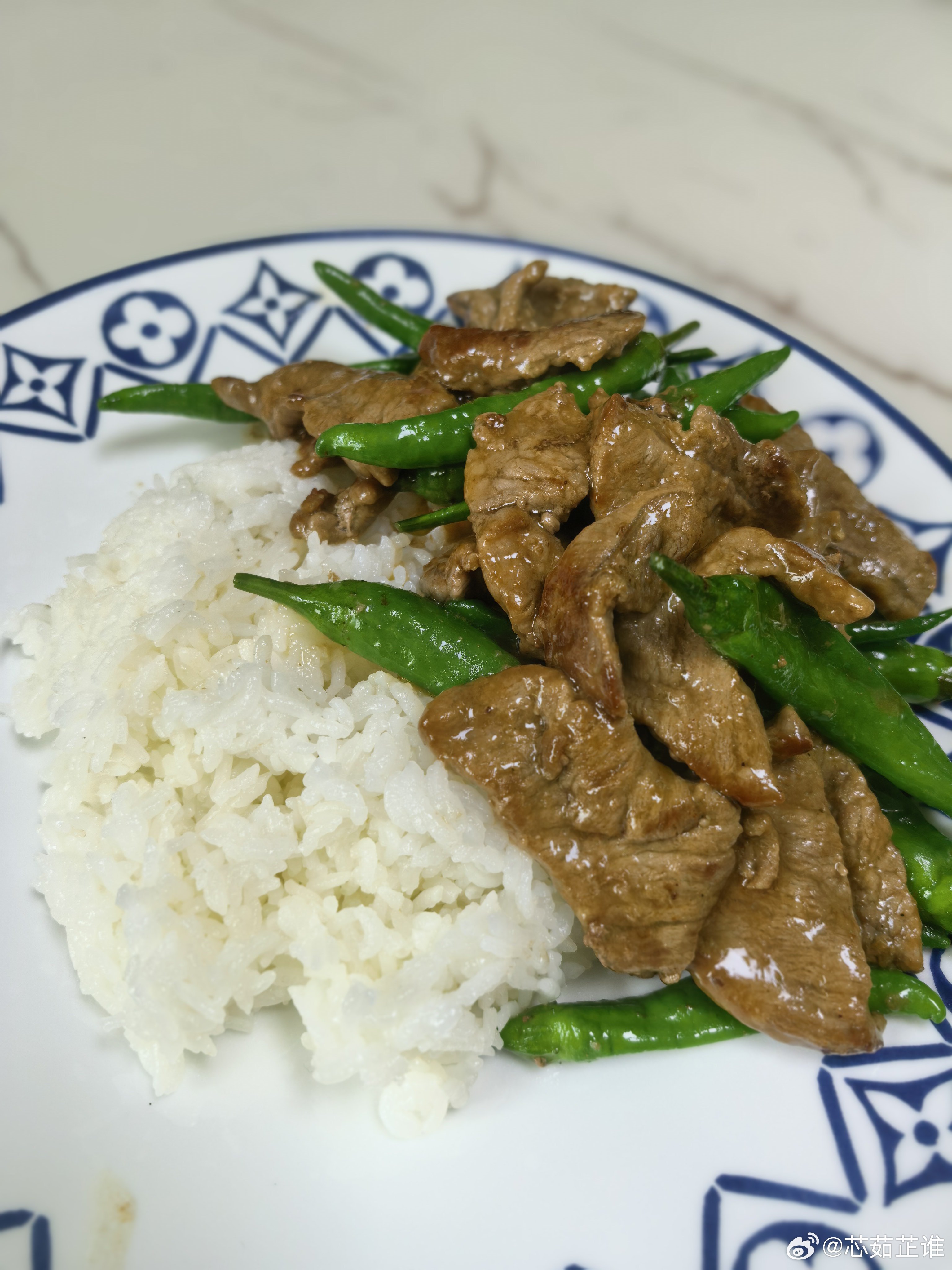 是日午餐......樟树港辣椒牛肉盖饭，现在二茬辣椒介乎于微辣和中辣之间，越往后
