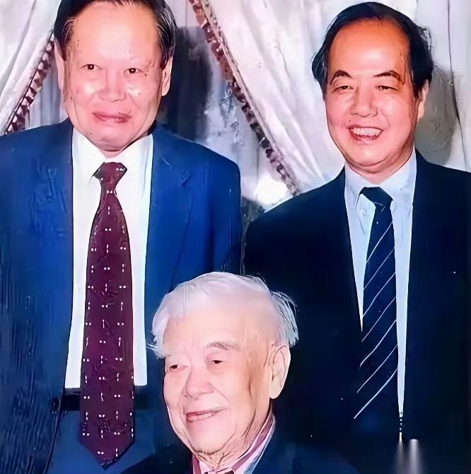 这张照片拍摄于1997年5月，是吴大猷与两位学生杨振宁和李政道的珍贵合影。吴大猷