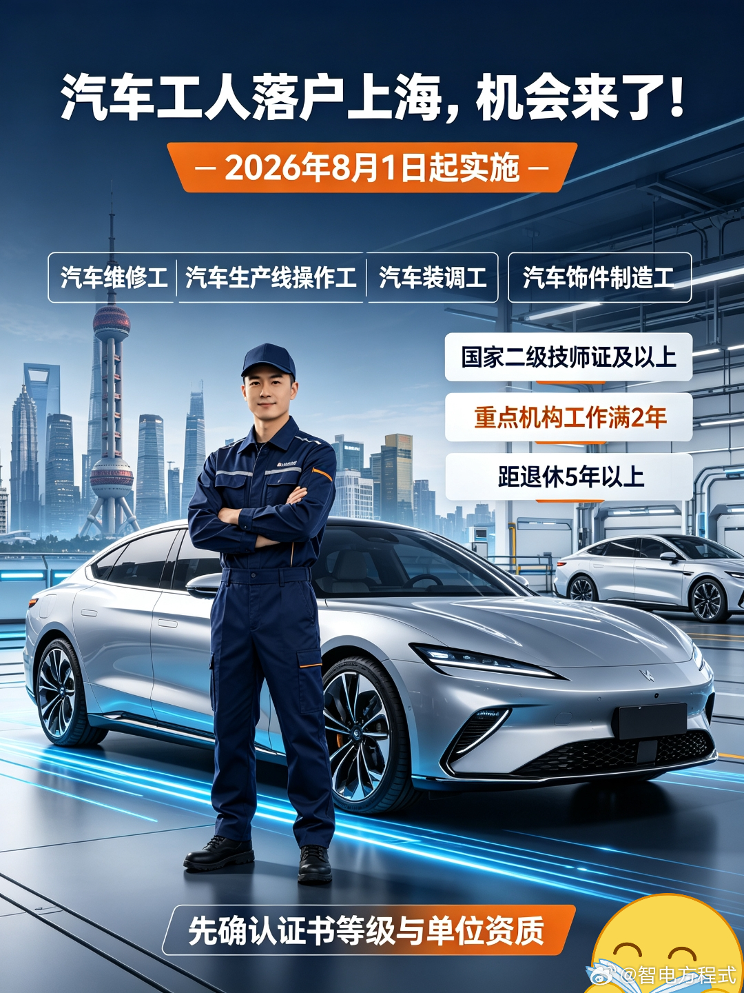 汽车生产维修人才可落户上海我看完这条政策，第一反应是：上海终于向一线技术工人敞开
