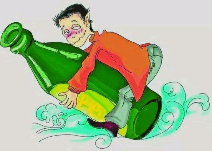 一瓶白酒下了肚，
不扶墙来不靠树，
自我感觉好酒量，
……请友续句……？
[微风