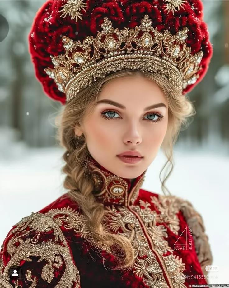 冬日里的红衣女王，惊艳了整个雪景。什么样的女人最令人着迷