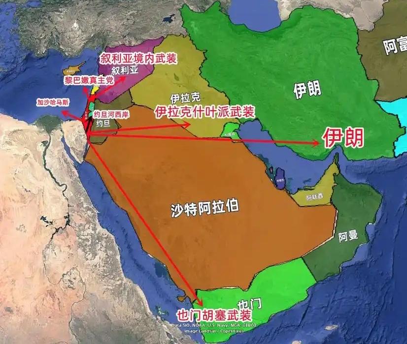 到目前为止，以色列正在与7股势力进行作战，而且还是长期性的作战。
第一股是加沙地