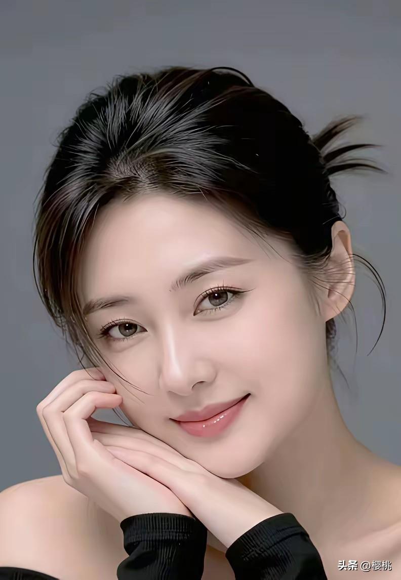 真正的纯天然美女骨相优越、气质干净，一颦一笑都带着温柔灵气。她们不用夸张修饰，眉