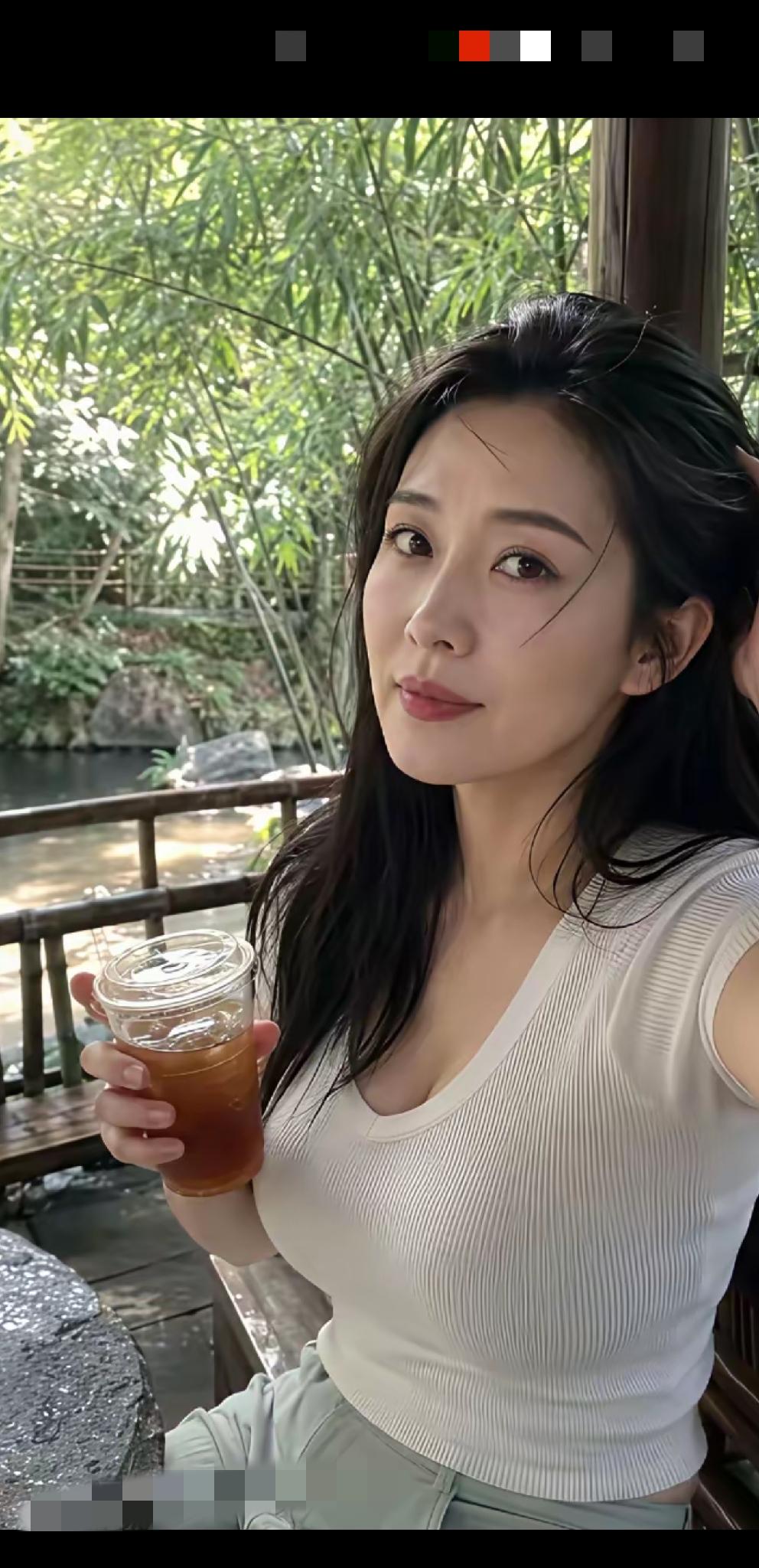 [燃烧的心]纳凉[燃烧的心]
风拂凉亭暑气消，
饮品入口醒神脑。
伏中觅得避暑方