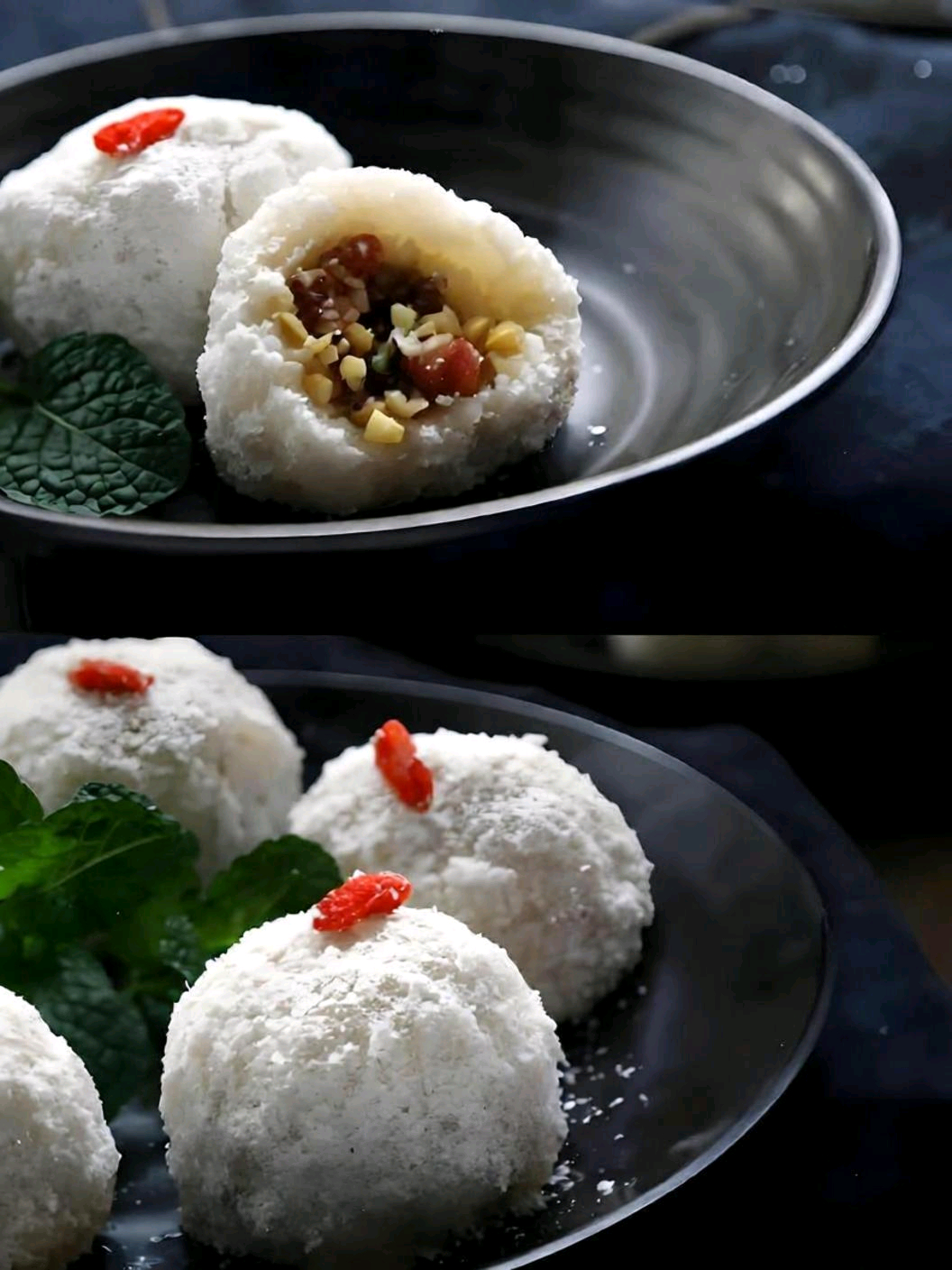爱窝窝是北京一款用糯米制作的清真风味小吃食，其特点是色泽雪白，形如球状，质地粘软