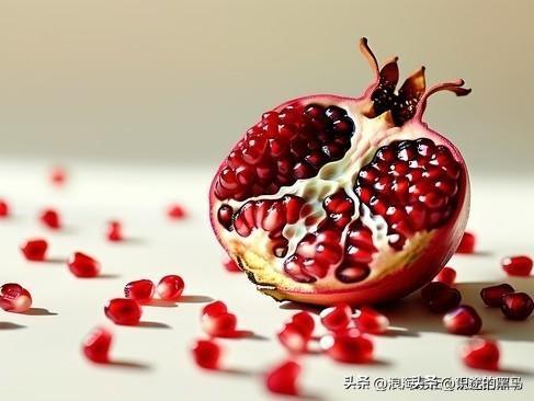 《点绛唇·石榴熟了》

文/识途的黑马
 
翠叶围枝，丹榴笑破胭脂口。
晚风轻叩