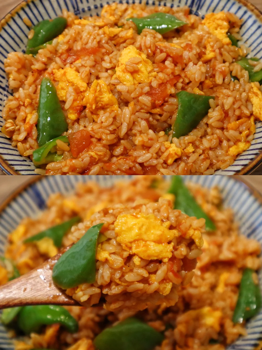 超浓郁茄汁青椒鸡蛋烩饭🔥是小时候的味道‼️