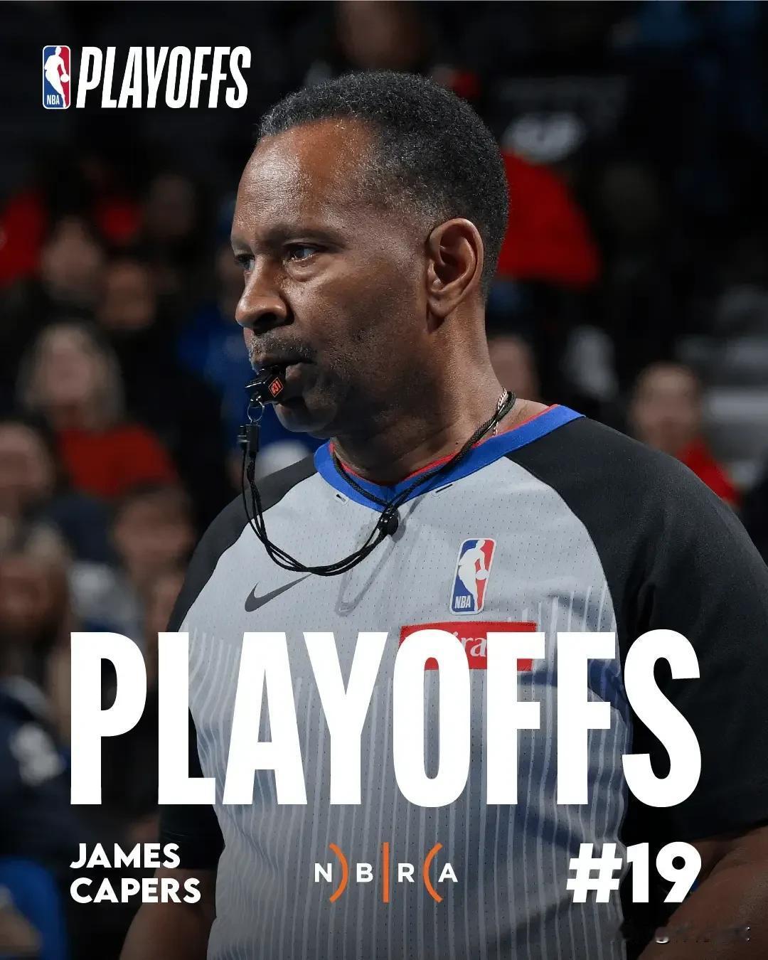 明日总决G3裁判：主裁James Capers，二裁托尼兄弟
明日NBA总决赛第