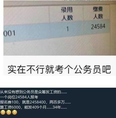 当年国考那个只招1人的阿里邮政岗，缴费直接冲到24584人，看完网友算的账瞬间五