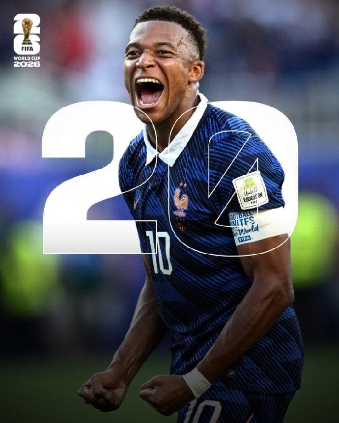 #FIFA说姆巴佩载入世界杯史册#世界杯8强赛，姆巴佩传射建功，法国2-0击败摩