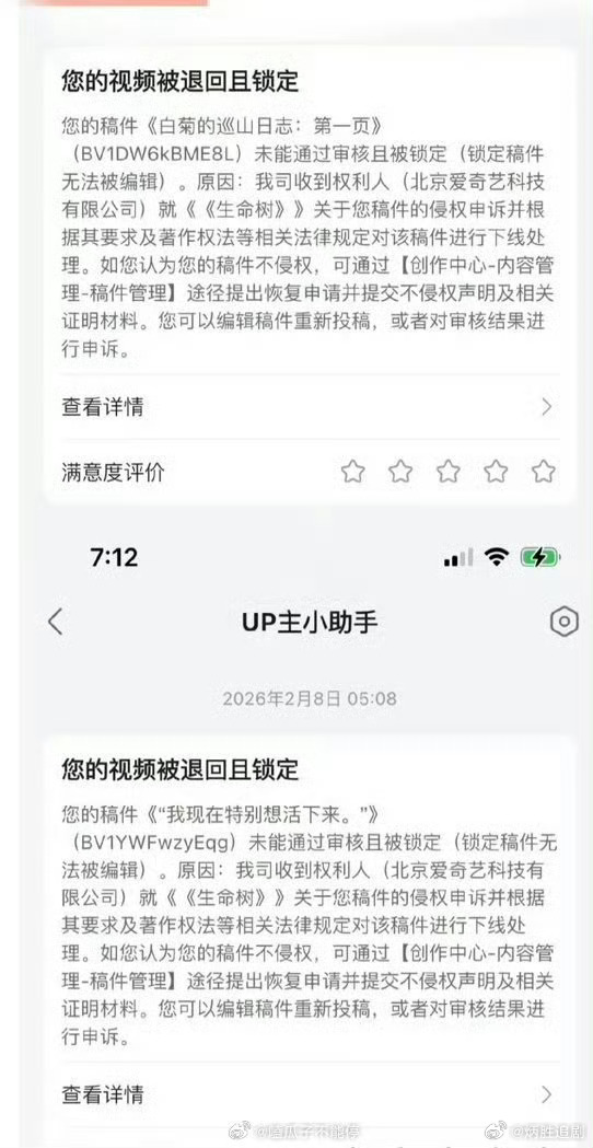 杨紫《生命树》相关二创视频被退回 ？啥意思 