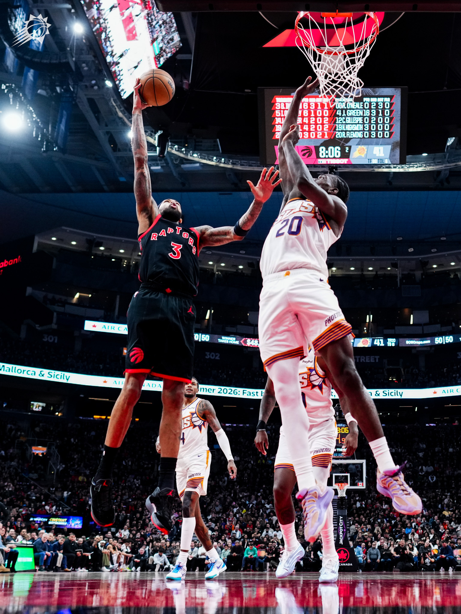 📊弗莱明本场数据：9分3篮板3盖帽1抢断👋✨未来可期✨菲尼克斯太阳 ｜旭日东