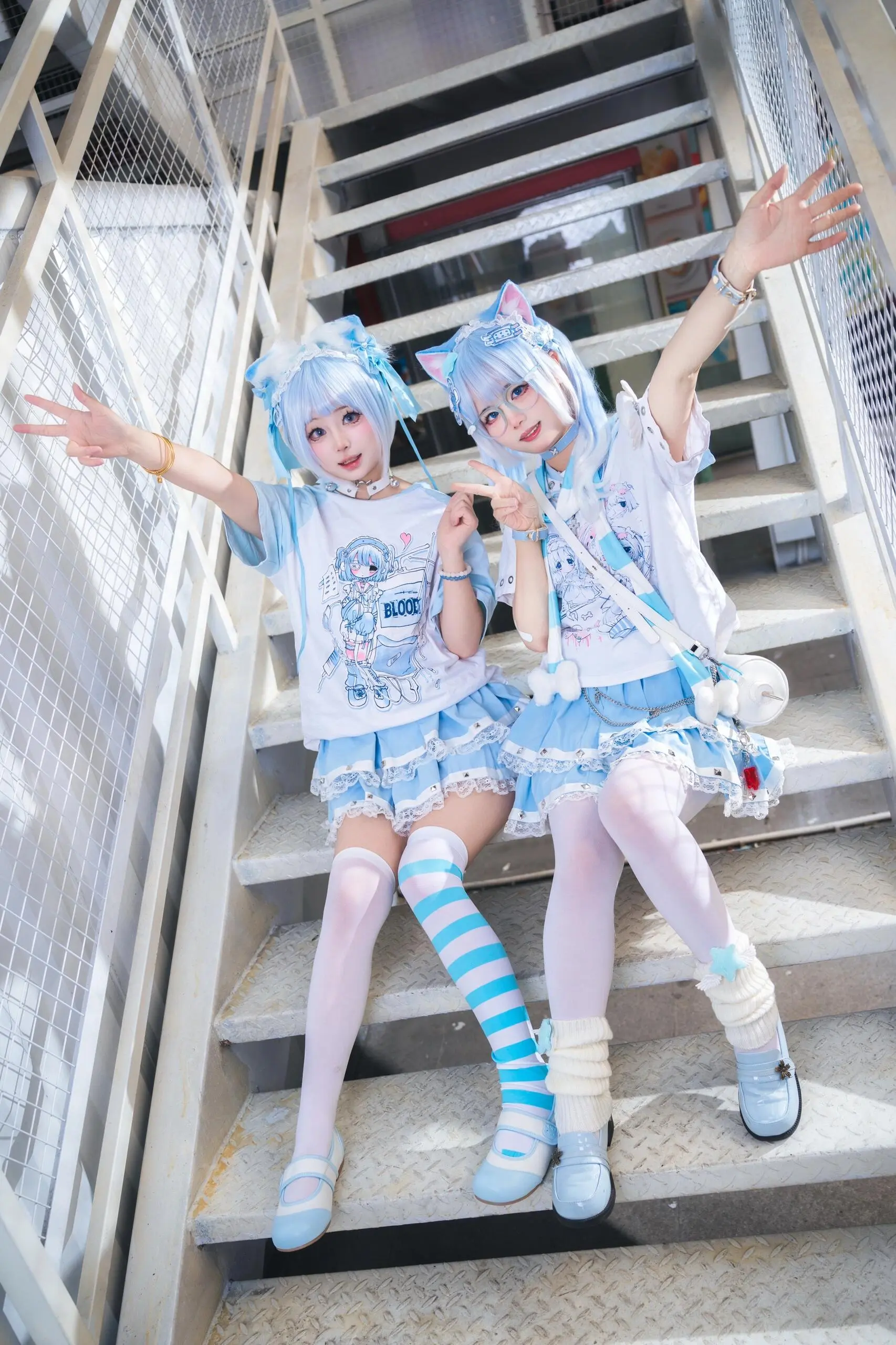 cosplay收藏夹 白丝yyds 这谁能顶得住啊 姐妹花 二次元少女